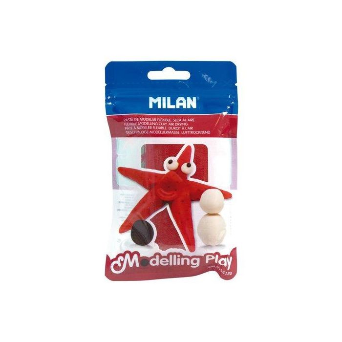 Pasta Modelar Milan Modelling Play Rojo 100 Gr (Set de 12)