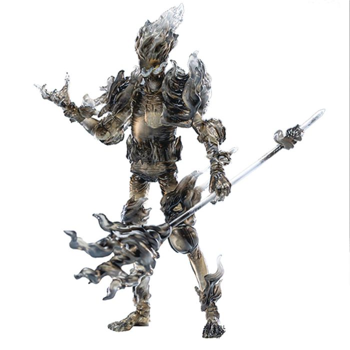 Diamond Collection Figura Juez Dredd Judge Fuego 1/18, 16 puntos de articulación, tridente en llamas