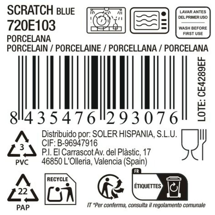 Fuente de Cocina La Mediterránea Scratch blue (8 Unidades) 1 Fuente de Cocina La Mediterránea Scratch blue (8 Unidades) 1