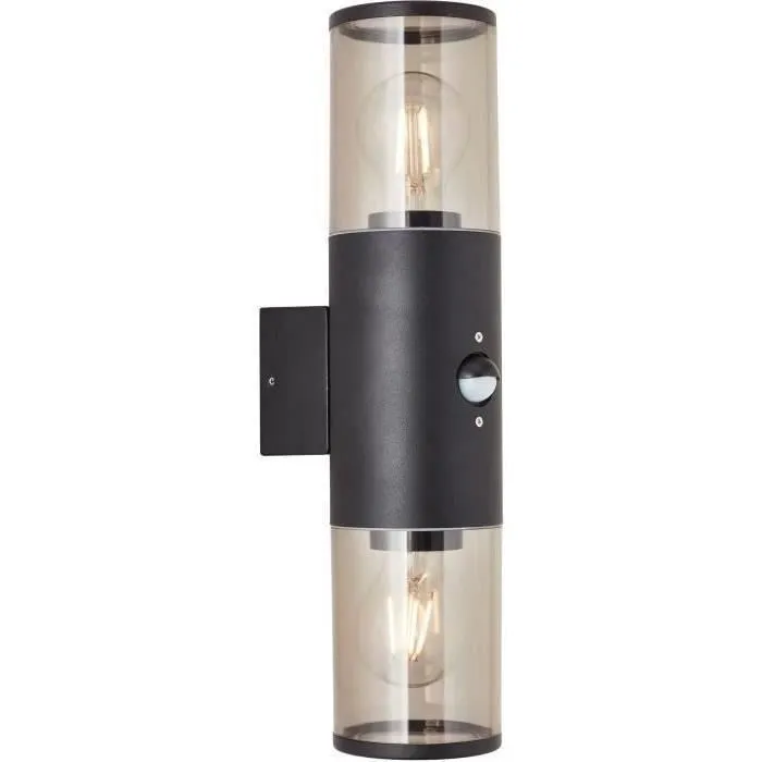 Brilliant Outdoor Applique 2L con detector, Depoli Black, 2x27W, Bombilla no incluida 1