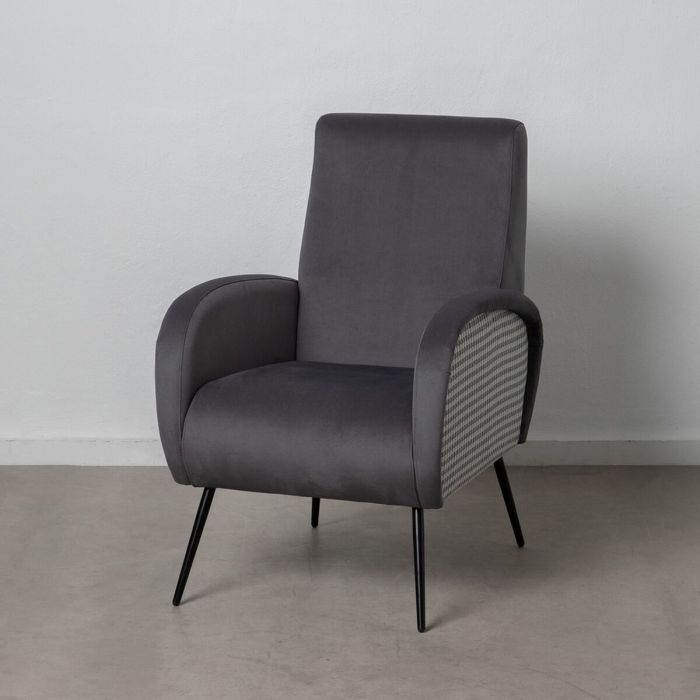 Sillón Negro Gris 68 x 97 x 86 cm 10