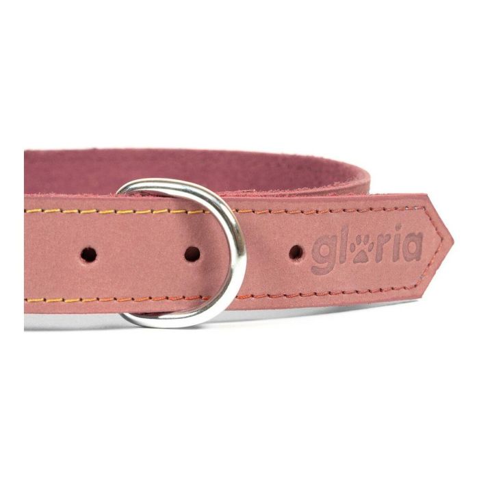 Gloria Collar Oasis 40 cm X 15 mm Rosa Piel Nobuck Doble Capa Costura Reforzada