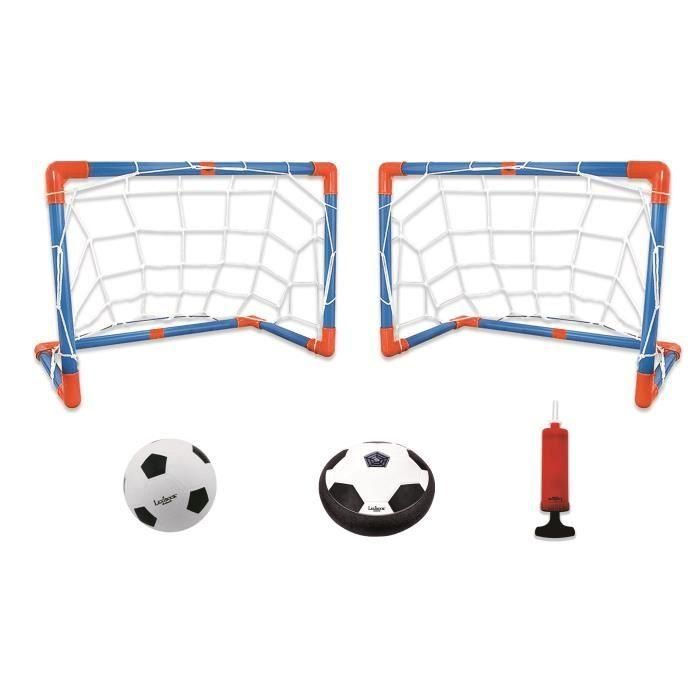 Lexibook AeroFoot Disco de fútbol flotante de espuma luminoso con 2 porterías, 1 balón y bomba recargable, para jugar en la oscuridad 3