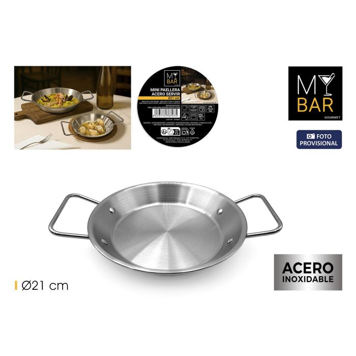My Bar Paellera Mini para Servir de Acero 21 cm (24 Unidades)