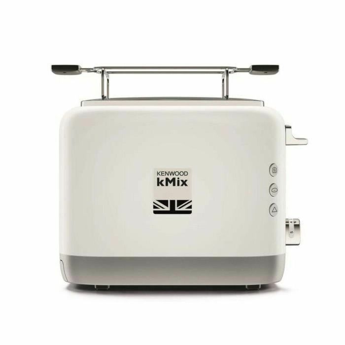 Kenwood TCX751WH kMix Tostadora 2 ranuras 900W Blanca. Funciones descongelación, recalentamiento, baguette y calentador de repostería. Cuerpo metal.