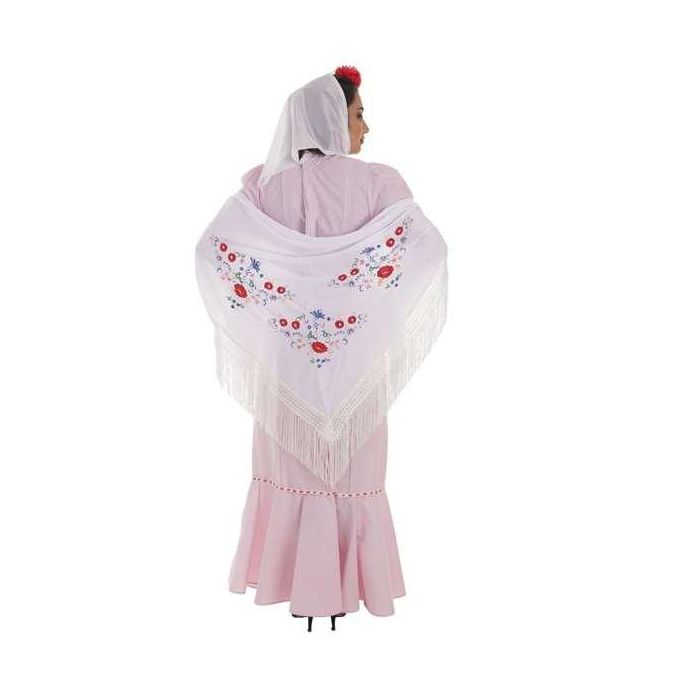 Creaciones Llopis T-L Disfraz de Chulapa Adulto Rosa Talla L, incluye Vestido y Pañuelo 1