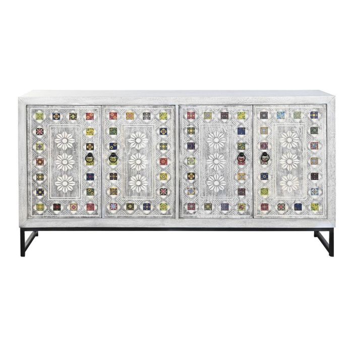 Aparador DKD Home Decor Cerámica Gris Blanco Madera de mango (150 x 38 x 80 cm) 2 Aparador DKD Home Decor Cerámica Gris Blanco Madera de mango (150 x 38 x 80 cm) 2
