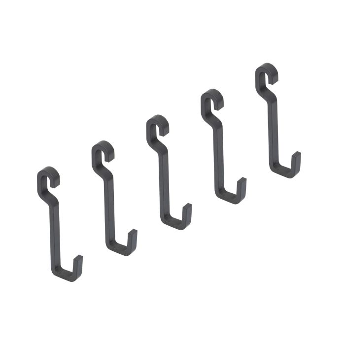 Emuca Lote de 5 ganchos para colgar accesorios de cocina en la pared Titane, Acero, Gris antracita 0 Emuca Lote de 5 ganchos para colgar accesorios de cocina en la pared Titane, Acero, Gris antracita 0