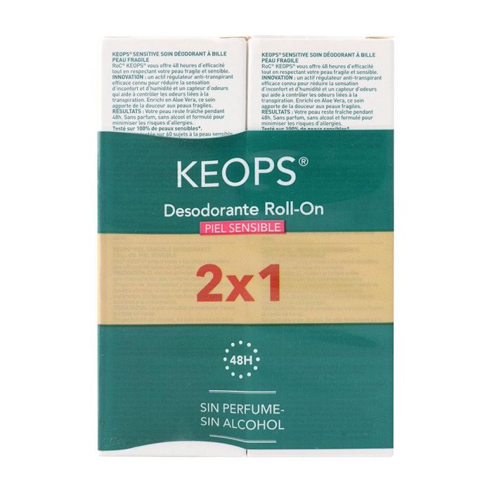 Roc Keops Desodorante Roll-On Piel Sensible Lote 2 Pz 3