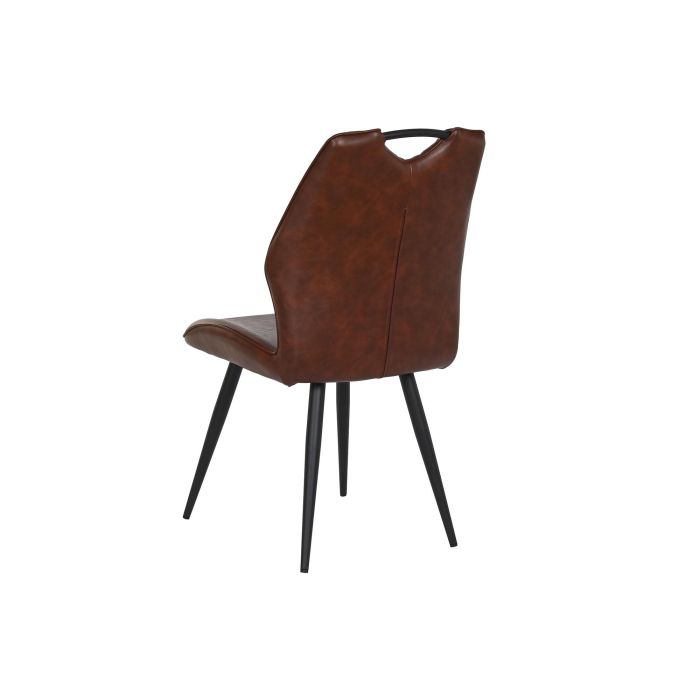 DKD Home Decor Silla 51 x 87 x 48 cm Marron Oscuro Negro (4 Unidades) 5