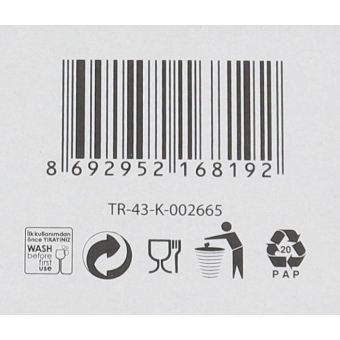 Lav Set 6 Vasos 340 cc "New Art" Colección Artemis ø8.3 x 9.8 cm (8 Cajas)