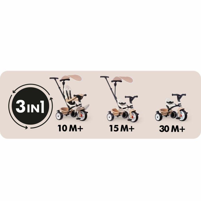 Smoby SMO7600741403 Triciclo para Bebés Beige 5 Smoby SMO7600741403 Triciclo para Bebés Beige 5