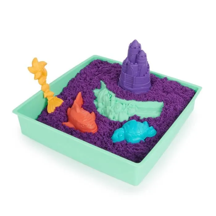 Spin Master Arena Mágica Kinetic Sand 6067800 Set Incluye 450gr Arena, Moldes, Herramientas y Bandeja para Niños +3 Años 4