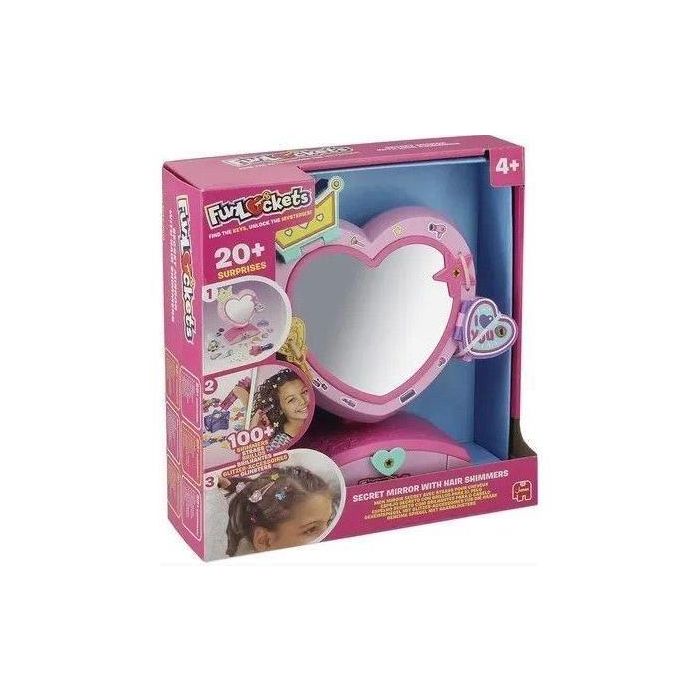 Fun Lockets Espejo Secreto con Compartimentos para Niñas +4 Años | Incluye +20 Sorpresas y Aplicador de Brillos para el Pelo 1