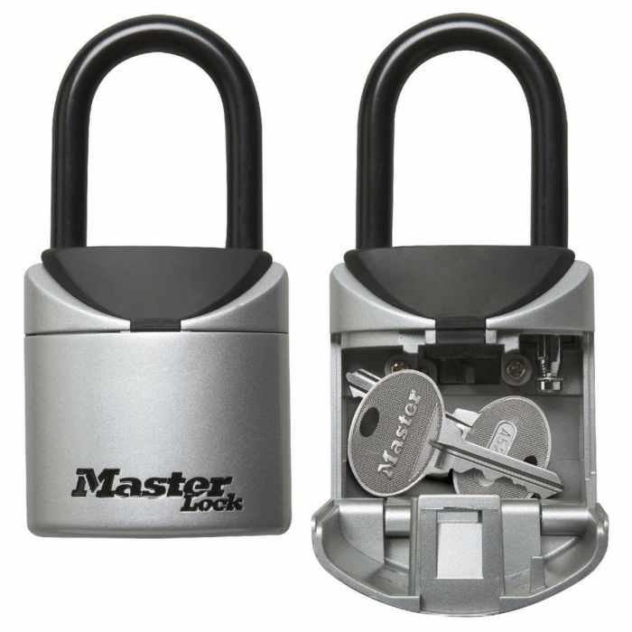Master Lock 5406EURD Mini Caja de Seguridad Portátil para 2 Llaves con Asa y Combinación de 3 Dígitos, Cuerpo Metálico Resistente