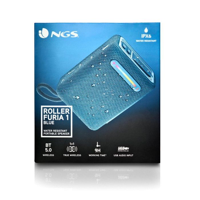 Altavoz Bluetooth Portátil NGS Roller Furia 1 Blue Azul 15 W 2 Altavoz Bluetooth Portátil NGS Roller Furia 1 Blue Azul 15 W 2