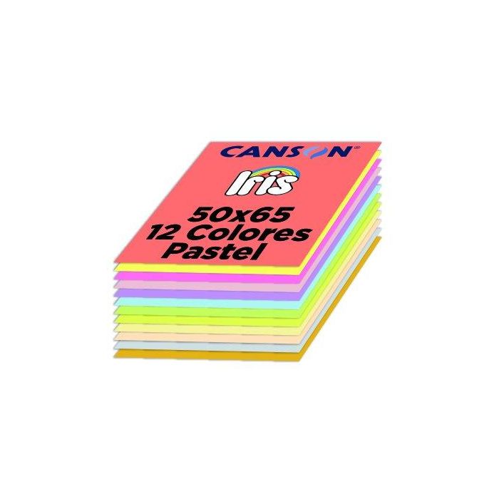 Cartulina 50X65 Cm Iris 185G Colores Pastel Paquete De 120