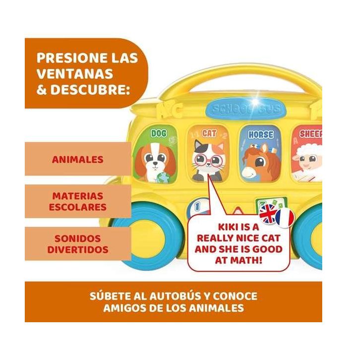 Chicco Autobús Vehículo Interactivo Bilingüe con Luces y Sonidos para Niños 27,5x25x13,5 cm 2 Chicco Autobús Vehículo Interactivo Bilingüe con Luces y Sonidos para Niños 27,5x25x13,5 cm 2