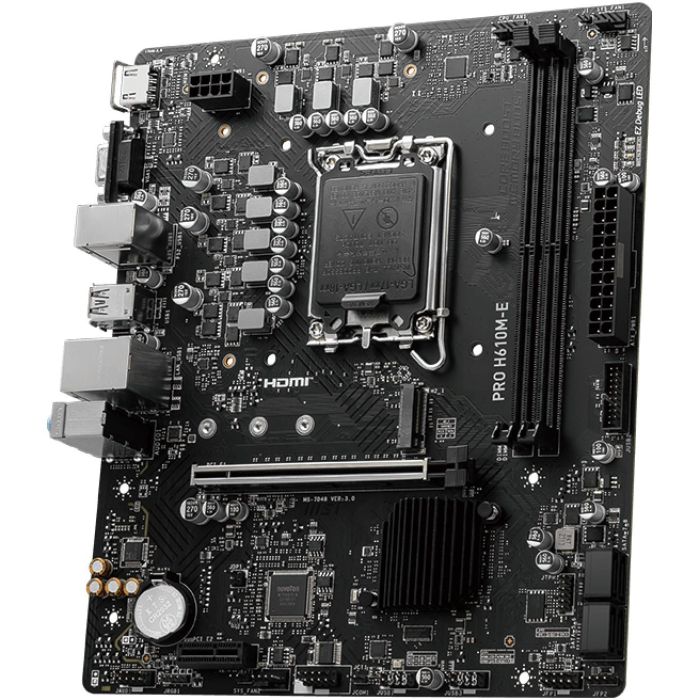 MSI PRO H610M-E H610.S1700.mATX.DDR5 Placa Base Intel LGA 1700 DDR5 micro ATX para PC 2
