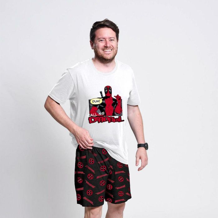 Pijama corto single jersey punto deadpool talla s 6 Pijama corto single jersey punto deadpool talla s 6