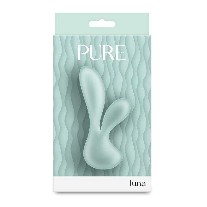 Vibrador Doble Estimulación NS Novelties Pure Luna Verde 1 Vibrador Doble Estimulación NS Novelties Pure Luna Verde 1