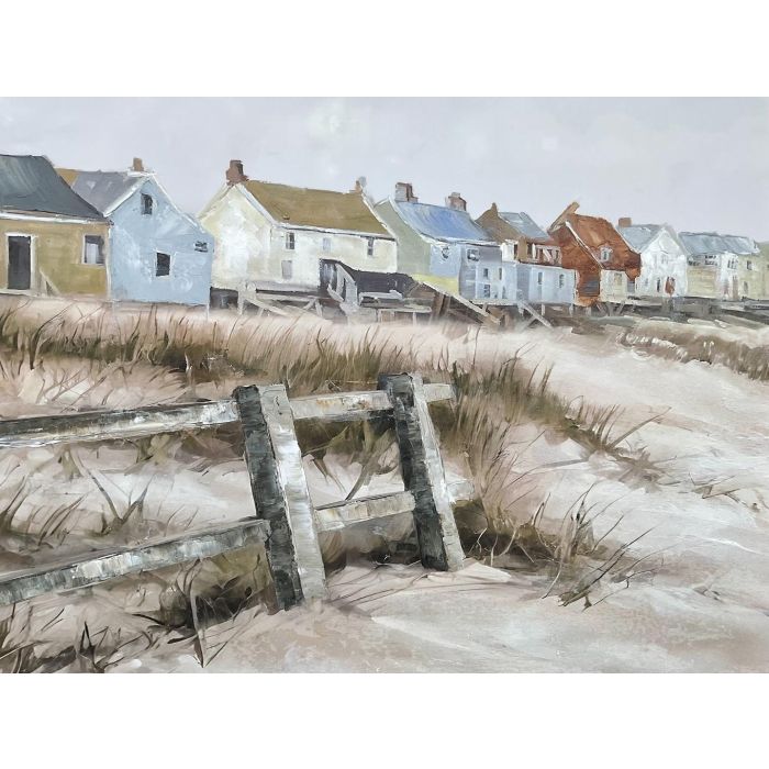 Cuadro Mediterraneo DKD Home Decor Azul Beige 4.5 x 70 x 140 cm (2 Unidades) 3