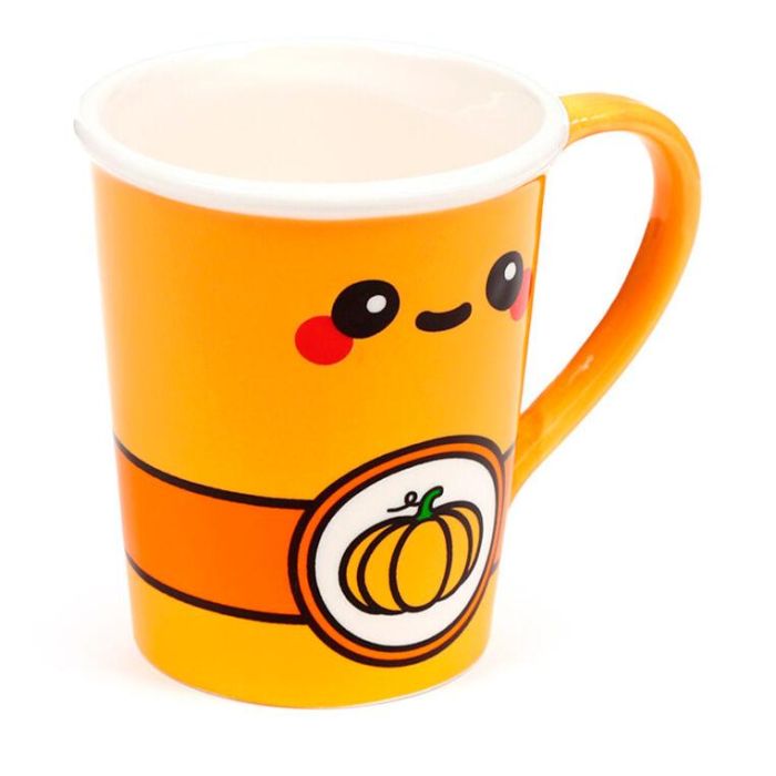 Taza con tapa de Calabaza Foodiemals Latte 325ml 2 Taza con tapa de Calabaza Foodiemals Latte 325ml 2