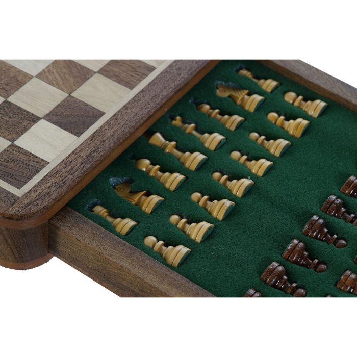 Juego Colonial DKD Home Decor Natural Marron 18 x 3 x 18 cm Set de 2 3