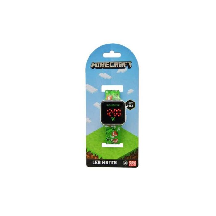 Reloj led minecraft con luz led y funciones 3,5cm 2 Reloj led minecraft con luz led y funciones 3,5cm 2