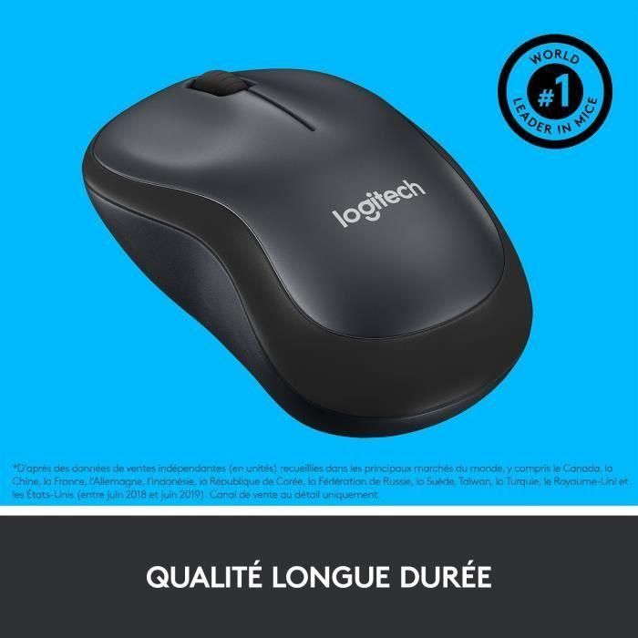 Logitech M220 Silent, USB 2.4GHz, Optical 1000 dpi, 1xAA, Charcoal 4 Logitech M220 Silent, USB 2.4GHz, Optical 1000 dpi, 1xAA, Charcoal 4