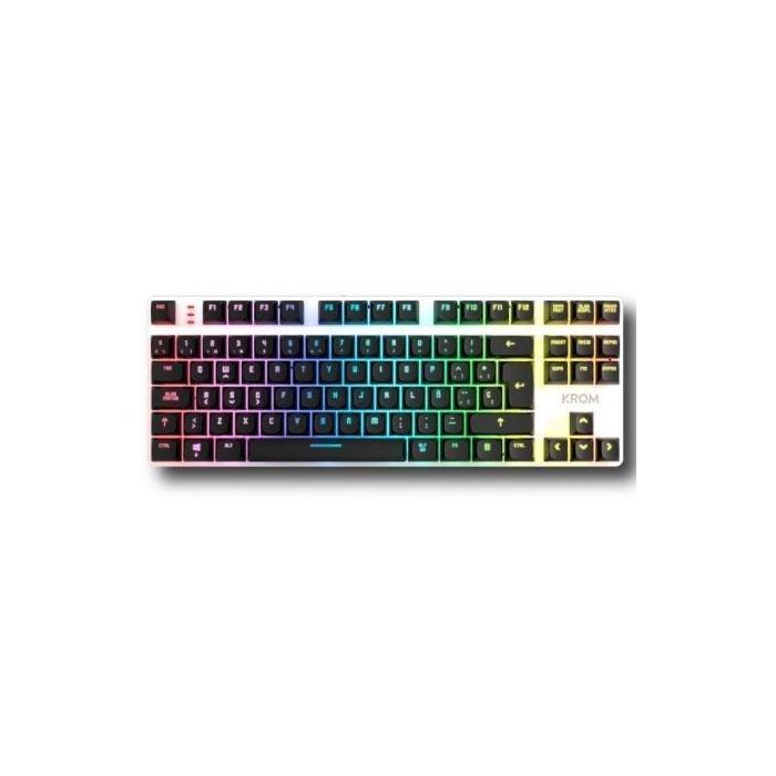Krom NXKROMKERNELPROSP Teclado Mecánico Gaming Kernel PRO Inalámbrico USB RF Bluetooth QWERTY Español TKL Hot-Swap RGB Negro/Blanco 2
