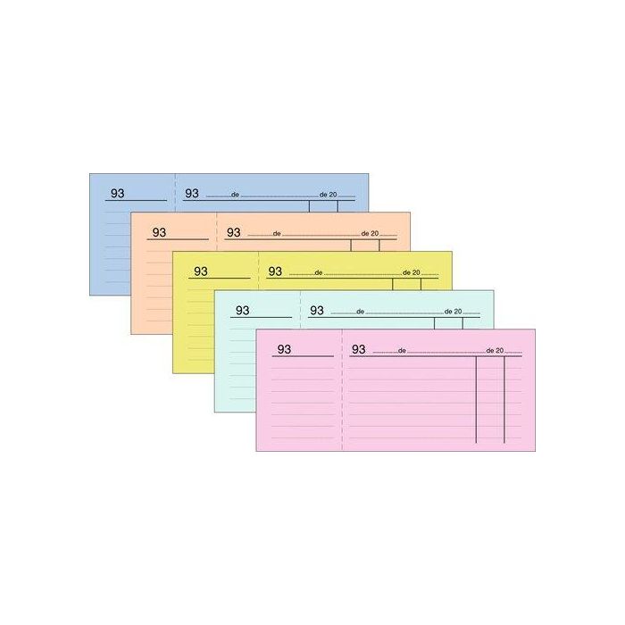 Talonario Caja 3 De 4º Numerados Loan Amarillo (Set de 20)