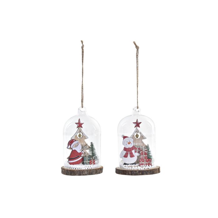 DKD Home Decor Decoración Colgante para Árbol de Navidad Tradicional Cristal MDF Natural Rojo 8x12x8 cm (6 Unidades) Surtido Aleatorio 0 DKD Home Decor Decoración Colgante para Árbol de Navidad Tradicional Cristal MDF Natural Rojo 8x12x8 cm (6 Unidades) Surtido Aleatorio 0