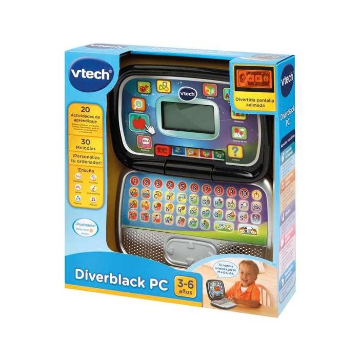Ordenador diverblack con voz y música, pantalla interactiva y 20 actividades 5,5x24x16 cm 3 Ordenador diverblack con voz y música, pantalla interactiva y 20 actividades 5,5x24x16 cm 3