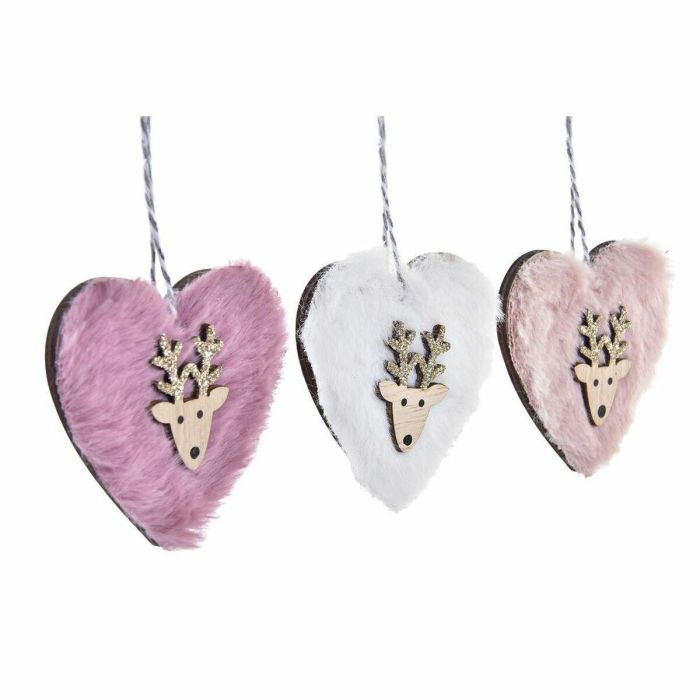 Decoracion Colgante Navidad Fantasia DKD Home Decor Rosa Blanco 8 x 1 x 22 cm Set de 3 (3 Unidades) 3 Decoracion Colgante Navidad Fantasia DKD Home Decor Rosa Blanco 8 x 1 x 22 cm Set de 3 (3 Unidades) 3