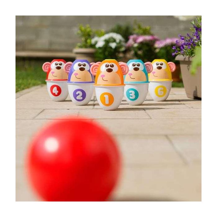Juego de bolos animales con pelota 11x15x9 cm 14