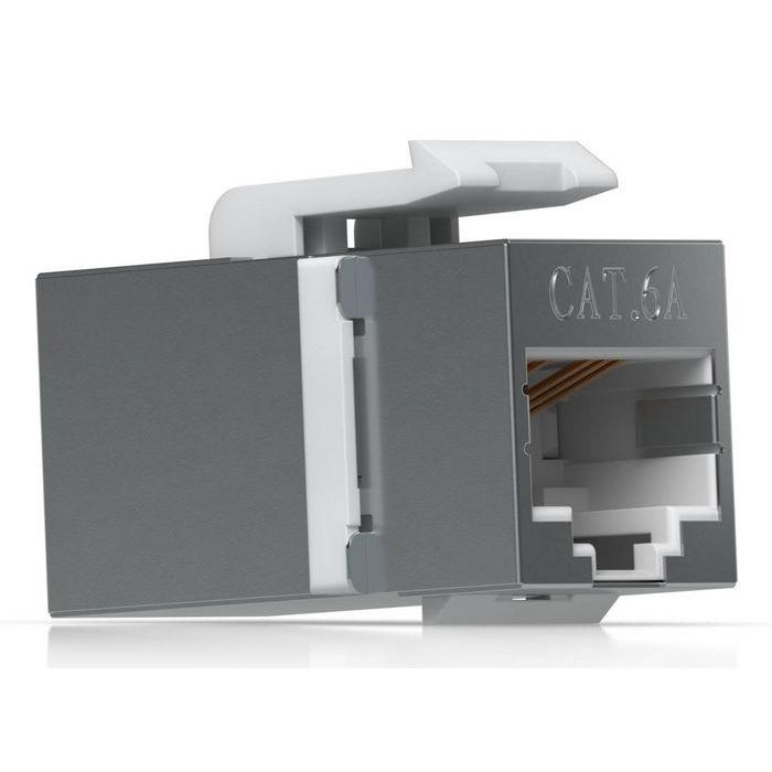Ubiquiti Acoplador Keystone Cat6A Pass-through para Cables Ethernet Pre-terminados, Conector de Acero Inoxidable - Pack de 12 8 Ubiquiti Acoplador Keystone Cat6A Pass-through para Cables Ethernet Pre-terminados, Conector de Acero Inoxidable - Pack de 12 8