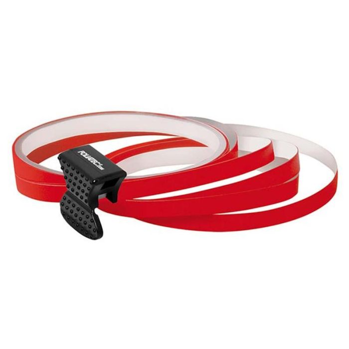Foliatec FO34387 Diseño de Llanta Tira Decorativa Adhesiva para Coche, Rojo, Ancho 6 mm, Incluye Ayuda de Montaje, Kit para 4 Llantas 1