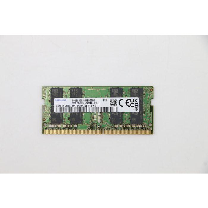 Lenovo SoDIMM memory module, 16GB capacity, DDR4 standard, 3200MHz speed, 1.2V voltage, dual rank, unbuffered design.