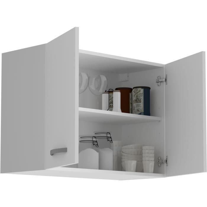 Oslo 244003 Mueble Alto con 2 Puertas, Gabinete de Almacenamiento para Hogar, Blanco, 80x36x58 cm (LxPxA) 2 Oslo 244003 Mueble Alto con 2 Puertas, Gabinete de Almacenamiento para Hogar, Blanco, 80x36x58 cm (LxPxA) 2