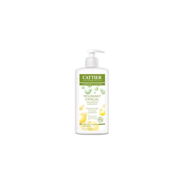 CATTIER Gel De Baño Espumoso Familiar 1L - Hidratante y Calmante con Yogur y Aciano