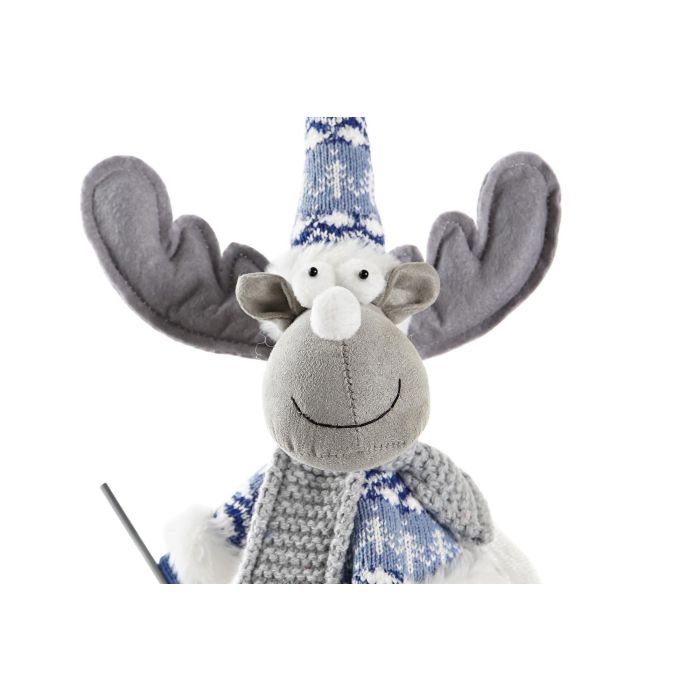 DKD Home Decor Figura de Navidad Moderna Reno de Poliéster Azul 16x38x17 cm 1 DKD Home Decor Figura de Navidad Moderna Reno de Poliéster Azul 16x38x17 cm 1