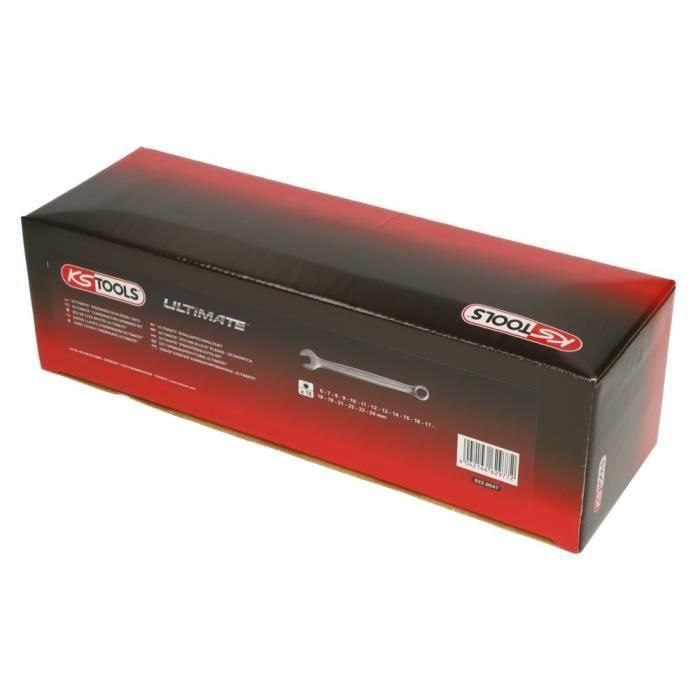 Juego de llaves combinadas métricas de 18 piezas - KS TOOLS - 922.0047 - En estuche - 6 a 24 mm - Ángulo de horquilla de ojo inclinado 15° 3 Juego de llaves combinadas métricas de 18 piezas - KS TOOLS - 922.0047 - En estuche - 6 a 24 mm - Ángulo de horquilla de ojo inclinado 15° 3