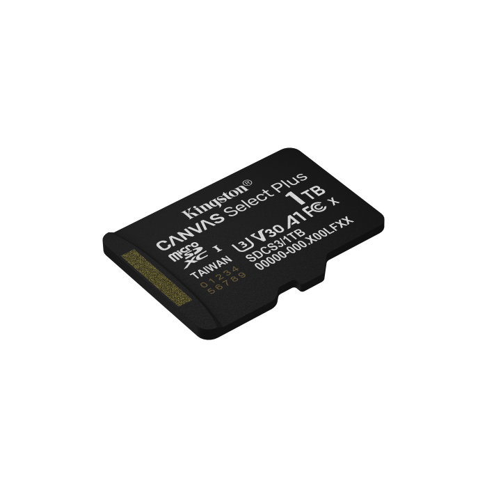 Kingston SDCS3/1TB 1TB microSDXC Canvas Select Plus A1 150MB/s U3 V30 con Adaptador SD y Resistente 3 Kingston SDCS3/1TB 1TB microSDXC Canvas Select Plus A1 150MB/s U3 V30 con Adaptador SD y Resistente 3