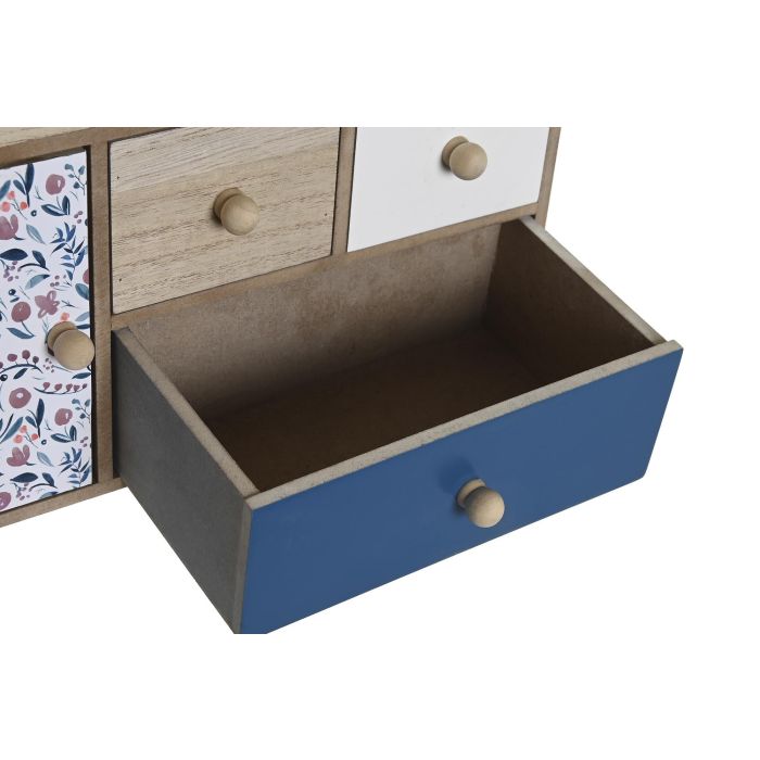 DKD Home Decor Joyero Organizador Shabby con Diseño Country Floral y 4 Cajones de Madera MDF Multicolor - 30x12.5x15 cm 1 DKD Home Decor Joyero Organizador Shabby con Diseño Country Floral y 4 Cajones de Madera MDF Multicolor - 30x12.5x15 cm 1