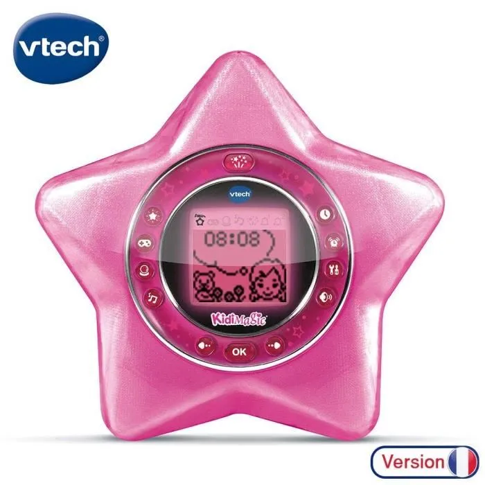 Vtech Kidimagic Starlight Rose Despertador Mágico con Proyección Animada en el Techo, Idioma Francés 1