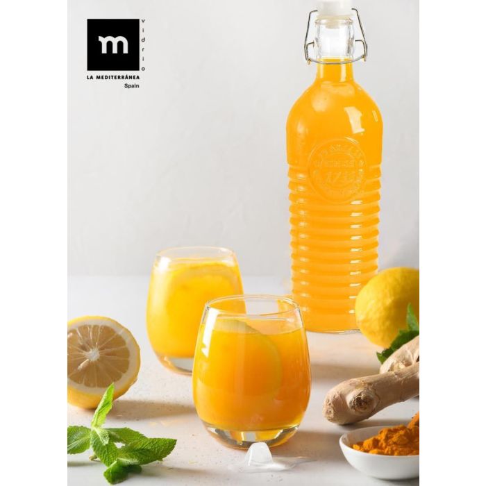 La Mediterran Botella Vidrio Tradicional Boca Ancha 500 ml 3 La Mediterran Botella Vidrio Tradicional Boca Ancha 500 ml 3