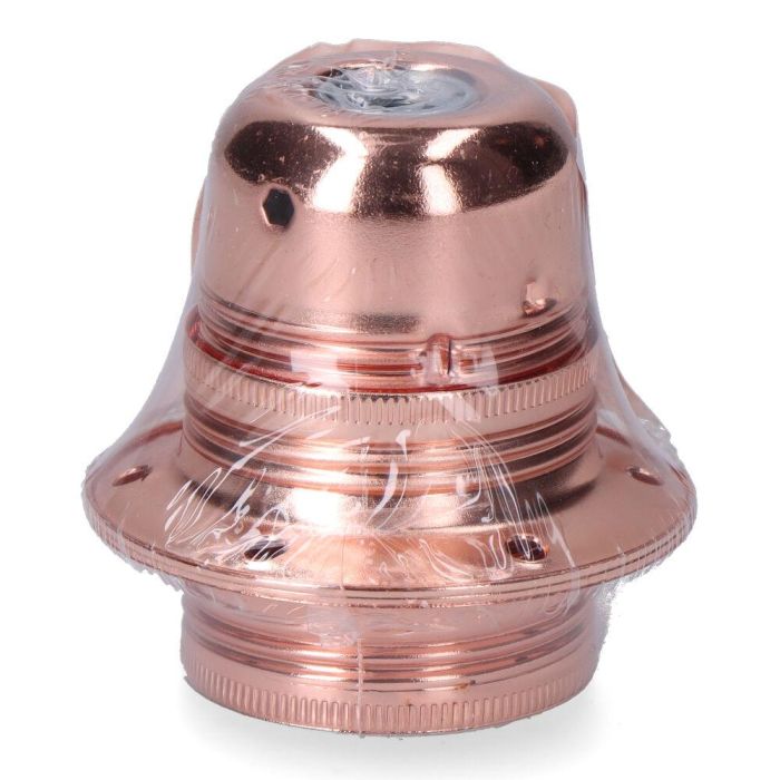 Portalámparas e27 metálico, 100 W 250 v, rosado, ø60 x 40 mm (retractilado) Portalámparas e27 metálico, 100 W 250 v, rosado, ø60 x 40 mm (retractilado)