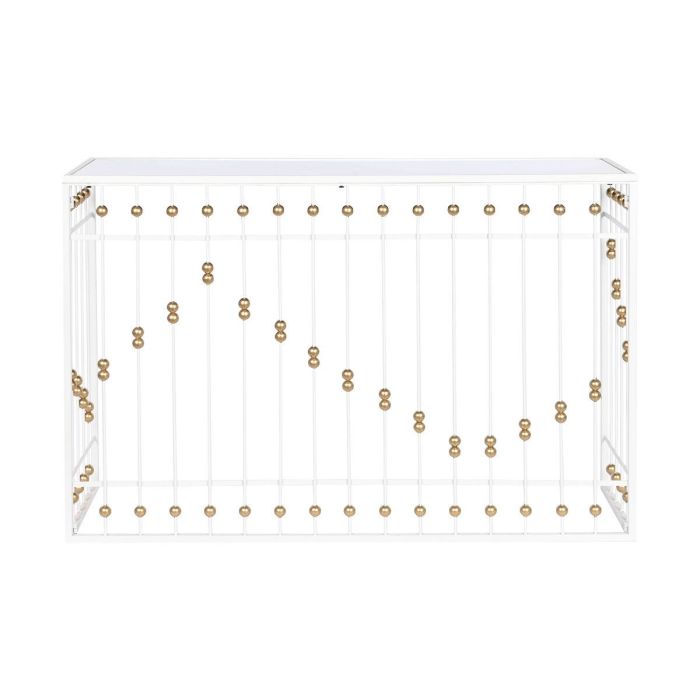 Recibidor Home ESPRIT Blanco Dorado 120 x 40 x 80 cm 3 Recibidor Home ESPRIT Blanco Dorado 120 x 40 x 80 cm 3