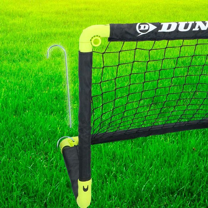 Dunlop Mini portería plegable con red 90x59x61cm Negro/Amarillo 3 Dunlop Mini portería plegable con red 90x59x61cm Negro/Amarillo 3